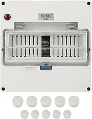 Marhynchus Circuit Breaker Box, IP66 Power Distribution Box DIN Rail with Enclosur for Solar Panel Electric Vehicle Charging Station Indoor Outdoor Electrical System