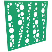 ProtectorAl 300 - 1200 x 300 - 1200mm Light Green / Gloss White Bubbles Unframed Composite Deco Panel