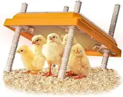 Brooder Heater for Chicks, 25 * 25cm for 15 Chicks Heating Plate with Adjustable Height and Angle 15W Chicken Brooder Warm Like Mother Hen (Orange, 25CM)