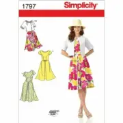 Simplicity Sewing Pattern 1797 Misses Dress Jacket Sizes 16-24 U5