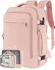 [FALARK] INC Carry on Travel Backpack, 40L Large Flight Approved Traveling Backpack with luggage Structure for Women