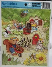 ‘Springtime’ Golden Frame-Tray Puzzle Vintage 1987 Factory Secured Vintage Toys