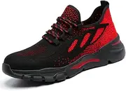 [HYCOPROT] Safety Shoes Men Women Steel Toe Cap Trainers Lightweight Breathable Work Shoes Steel Cap Shoes Non-Slip and Puncture Resistant Sporty Protective Shoes