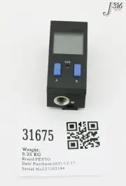 31675 FESTO PRESSURE SENSOR W/ DISPLAY, 192030 (NEW) SDE1-D10-G2-H18-C-P1-M8