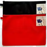 COLBY A3 ZIPPERED NYLON MESH BAG 340MM x 445MM BLACK OR RED COLOUR