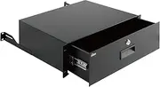 Tecmojo 3U Rack Drawer,Rack Mount Drawer for 19in Network Equipment/Server/AV Rack or Cabinet Enclosure,Sliding and Lockable Server Rack Drawer - Load-Bearing 44lb (20kg),with Cable Management Holes