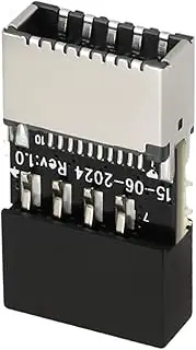 VGOL USB 2.0 Chassis Motherboard 9 Pin Adapter USB 2.0 9Pin Male to USB 3.1 Type E Key-A Female Front Panel Socket Compatible with Windows Systems Compatible with Linux Systems