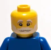 Lego - Minifigure Head - Smile, White Beard