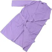 [GAROZATION] Long Women's Men's Bathrobe Spa Robe Shower Robe Gown Stylish and Easy to Carry Purple