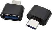 10/30/50Pcs Black White USB 2.0 Female to Type C Male Connector Adapter Type-C USB C OTG Converter for Mobile Phone(Black,50Pcs)