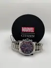 Citizen Eco-Drive Mens Silver Case Blue Dial Analog Quartz Classic Wristwatch