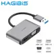 HAGiBiS海備思 USB3.0轉HDMI/VGA/USB三代影音轉接器