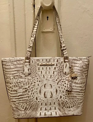 BRAHMIN - NWT Medium Asher Gravel Melbourne Handbag; Genuine Leather w/ Dust Bag