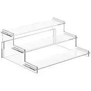 Acrylic Display Risers, 3 Tier Clear Perfume Organizer Stand, Large Shelf Riser