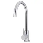 Meir Round Gooseneck Kitchen Mixer, Polished Chrome