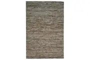 Trendy Handwoven Jute & Silk Rug - Stripe 6001 - Natural/Black