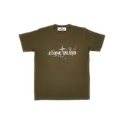 [STONE ISLAND] STONE ISLAND Logo print T-shirt Kids 12Y 12Y Green