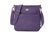 Troop London: Classic Small Zip Top Shoulder Bag - Purple