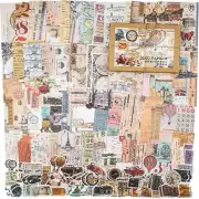 200 Pieces Vintage Ephemera Pack Decoupage Paper Junk Journal Kit Scrapbook