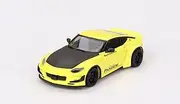FMTStore 1:64 Scale Diecast Model Car Compatible with Nissan Z Pandem Yellow with Carbon Hood Limited Edition Diecast Model Car by TSM Mini GT MGT00752