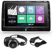 Elinz 10.1 TFT Capacitive Touch Screen Active Headrest Car DVD Player Slim Full HD 1080P Video IR FM Speakers 8 Bit Games Secondhand Signal Region Free DVD Player