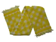 NWT Fashion Manor JC Penney 41x23 VTG Bath Towel Yellow Gingham NEW Made in USA