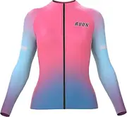 [RUUN] Women’s Cycling Jersey Full Sleeve Thermal Cold Wear Roubaix Top Bike Racing Windproof Jacket for Ladies.