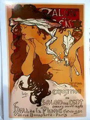 Art Postcard - Salon des Cent 1896, by Artist Alphonse Mucha