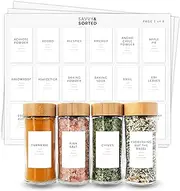 Minimalist Spice Labels for Spice Jars - 146 Spice Jar Labels Stickers for Containers - Spice Labels Stickers Preprinted - Spice Organising Labels Herb Seasoning Kitchen Pantry Labels