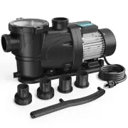 1.5HP Self Priming High Flow Pool Pump with Filter Basket | 7350GPH, 115V