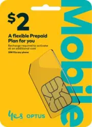 Australia Optus: $2 Sim Card PAYG Starter SIM Kit - International Shipping