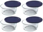 (4) pack Pyrex 6017397 7 Cup Round Glass Food Storage Containers