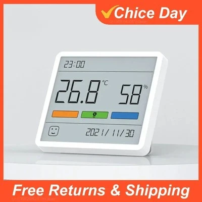 LCD Electronic Digital Temperature Humidity Meter Clock Indoor Home Thermometer