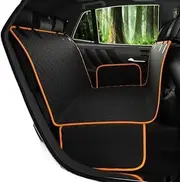 Dog Car Seat Cover Waterproof Pet Travel Dog Carrier Hammock Car Rear Back Seat Protector Mat Safety Carrier for Dogs Safety Pad(Black)
