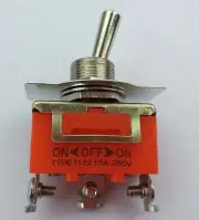 10pcs SPTT ON/OFF/ON Toggle Switch 1122 Single Pole Triple Throw Switch 15A 250V