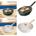 Octagonal Frying Pan with Lid Cooking Saucepan for Restaurant Camping Picnic
