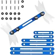 Stair Treads Template Tool, Aluminum Alloy Stair Measuring Tool,Adjustable Stair Jig, Stair Gauge Tool,Shelf Scribe Layout Tool for Stairs,Risers,Shelf and Cutting Drywall (Blue)