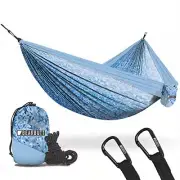 Camping Hammock - Hammock - Camping Gear - 2 Person Hammock - Icy Ombre (Blue)