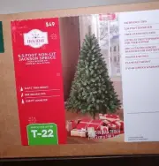 6.5 ft Non-Lit Jackson Spruce Artificial Christmas Tree, by Holiday Time