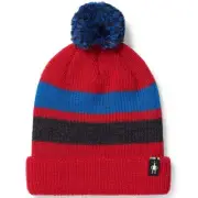 NWT Smartwool Kid's Rhythmic Red Striped Pom Beanie L / XL