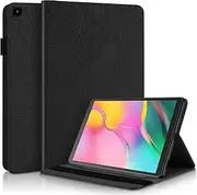 Samsung Galaxy Tab S6 Lite 10.4" 2020, SM-P610/ SM-P615 Case Slim PU Leather Multiple Angle Stand Flip Case with Card Slot & Pencil Holder for Galaxy Tab S6 lite 10.4 inch 2020 - Black
