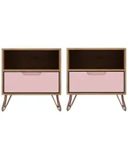 Manhattan Comfort Rockefeller Nightstand 2.0 Set of 2