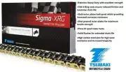 Tsubaki Sigma Gold X-Ring Chain 520x108 Links For Aprilia 125 AF1 88-93