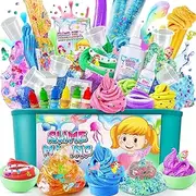 YOPINSAND DIY Slime Kit for Girls 10-12, Butter Slime, Foam Slime, Cloud Slime with Add-ins, Foam Balls, Charms, Slime Party Favours, Gift Toy for Children