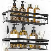 WOWBOX Shower Caddies 2 Pack - Adhesive Hanging Shower Shelf - Bathroom & Kitchen Organizers and Storage, No Drilling Stainless Shower Shelves for Home Decor Storage (Large)