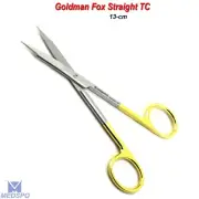 Surgical Goldman Fox Scissors Curved 13 cm Dental Micro Tissue Cutting TC shears