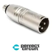 Hosa GXM-133 RCA to XLR3M In-line Audio ADAPTER - NEW - PERFECT CIRCUIT