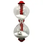 Dulton Red 8.5cm Magnetic Sandglass 3-Minute Kitchen Timer Metal Hourglass Clock