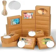 COTOPHER 30Pcs Small Soap Packaging Boxes 3.5x2.35x1.2 Inch Mini Kraft Box With Window for Homemade Soap, Candy, Chocolate, Bakery, Cookies - Clear, Transparent