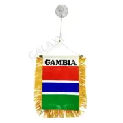Gambia Flag Mini Banner / Gambia Flag / Double Sided Mini Gambia Car Window Flag